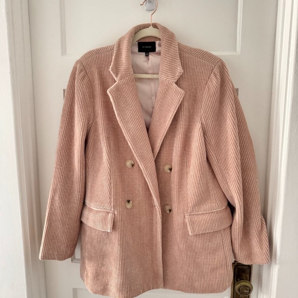 Pink Corduroy Blazer